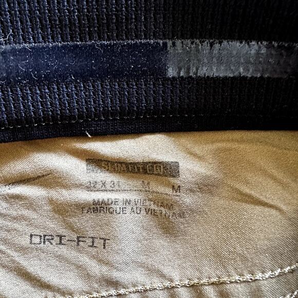 Nike Dri-FIT Repel Pants Pocket Slim Fit Hook & Eye Athleisure Golf Tan 32x34 - Picture 3 of 8